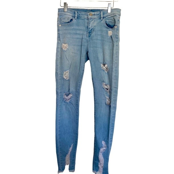 SoHo Light Blue Distressed Jeggings. Size 6 - Picture 1 of 6